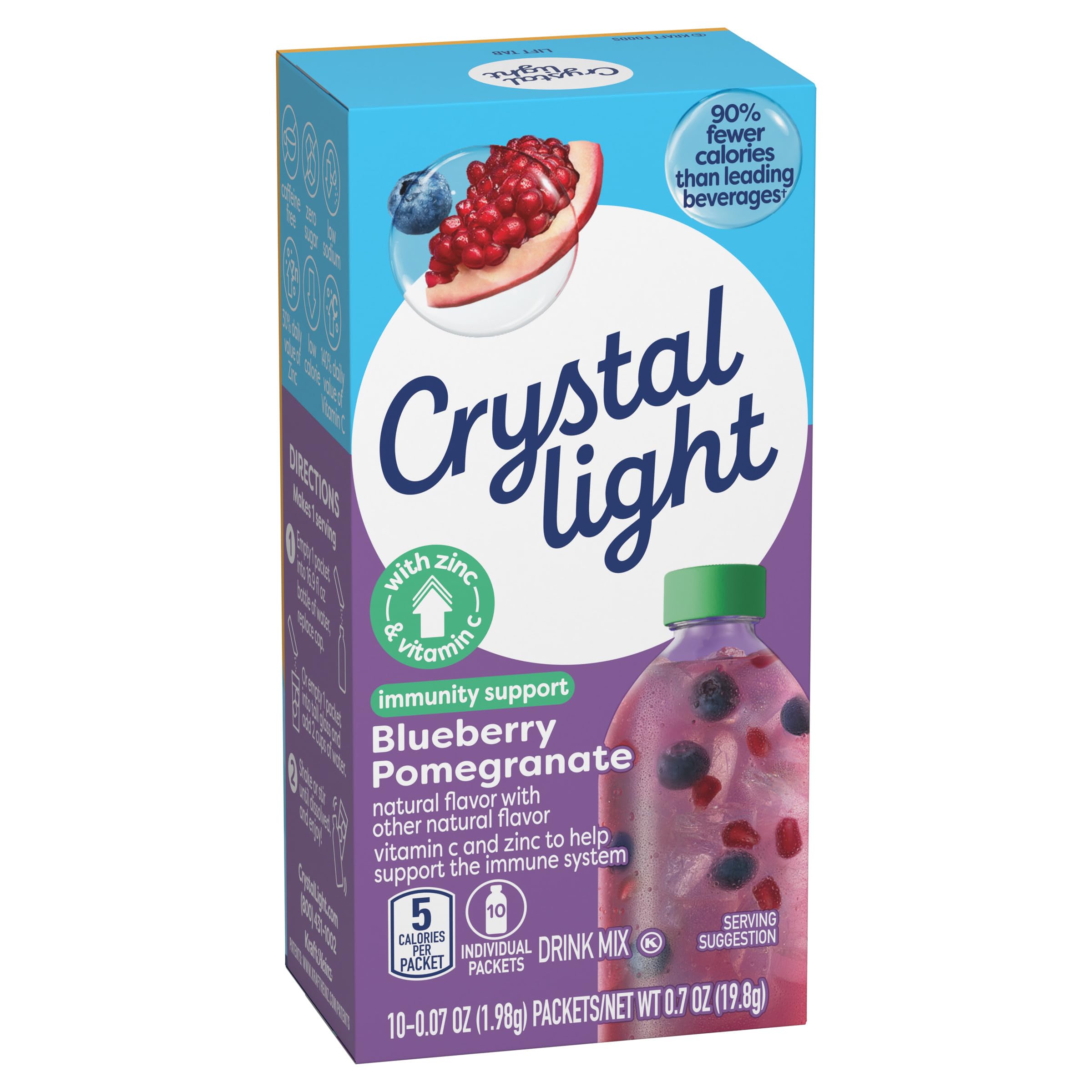 Crystal Light Immunity Support refreshing berry beverage ready to sip.