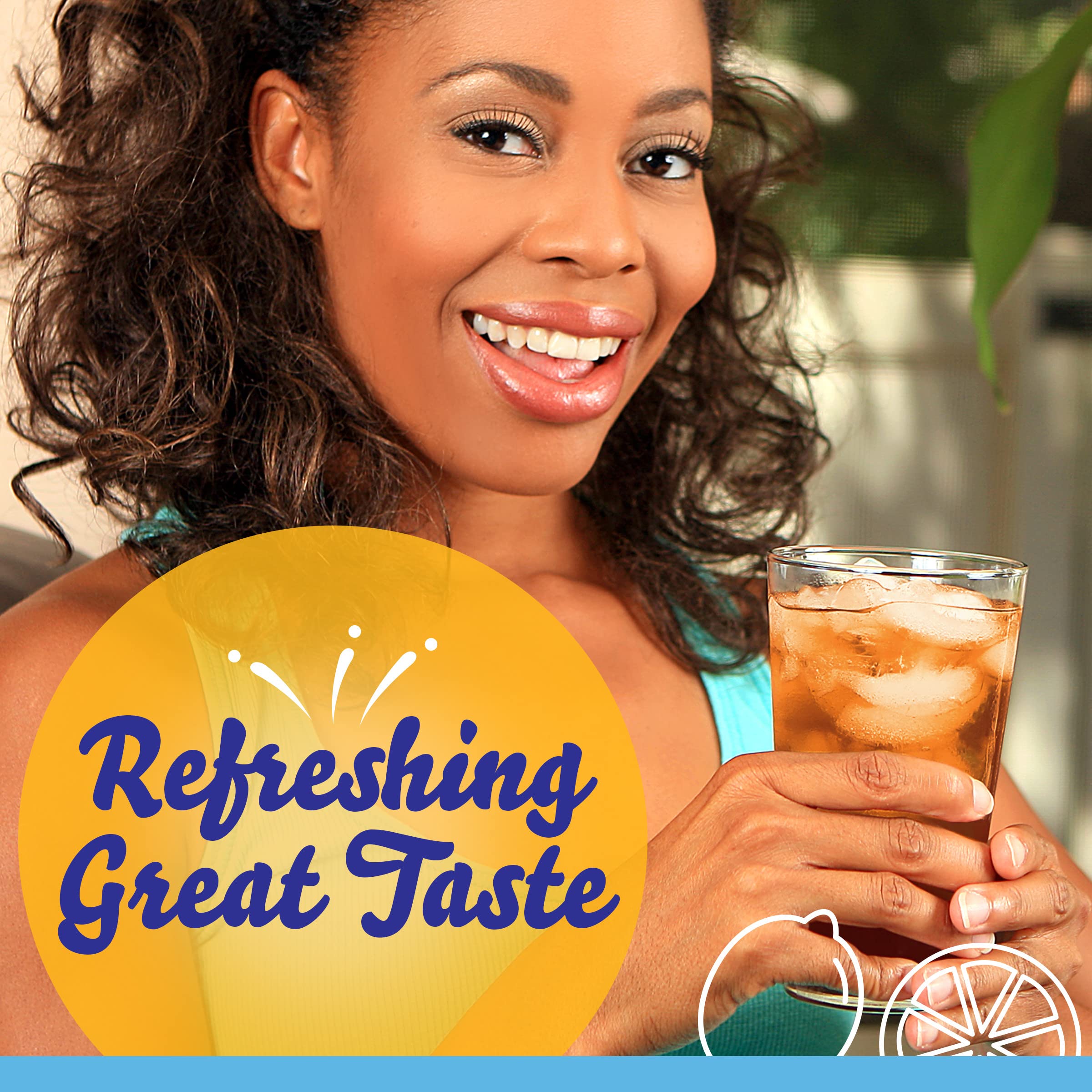 Crystal Light Lemon Iced Tea in the fridge ready for cold beverages