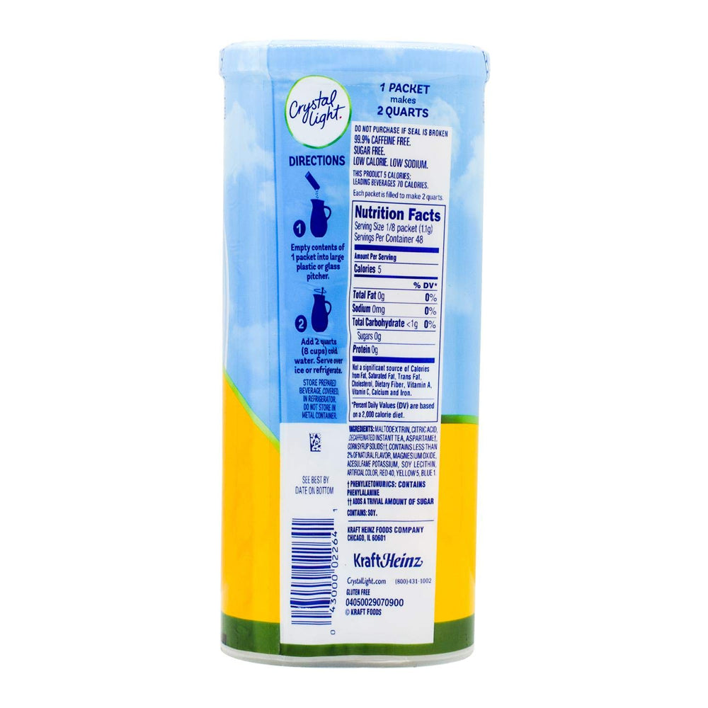 Crystal Light Lemon Iced Tea pitcher ready to pour low-calorie refreshment