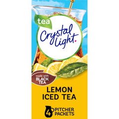 Crystal Light Lemon Iced Tea being measured for a serving.