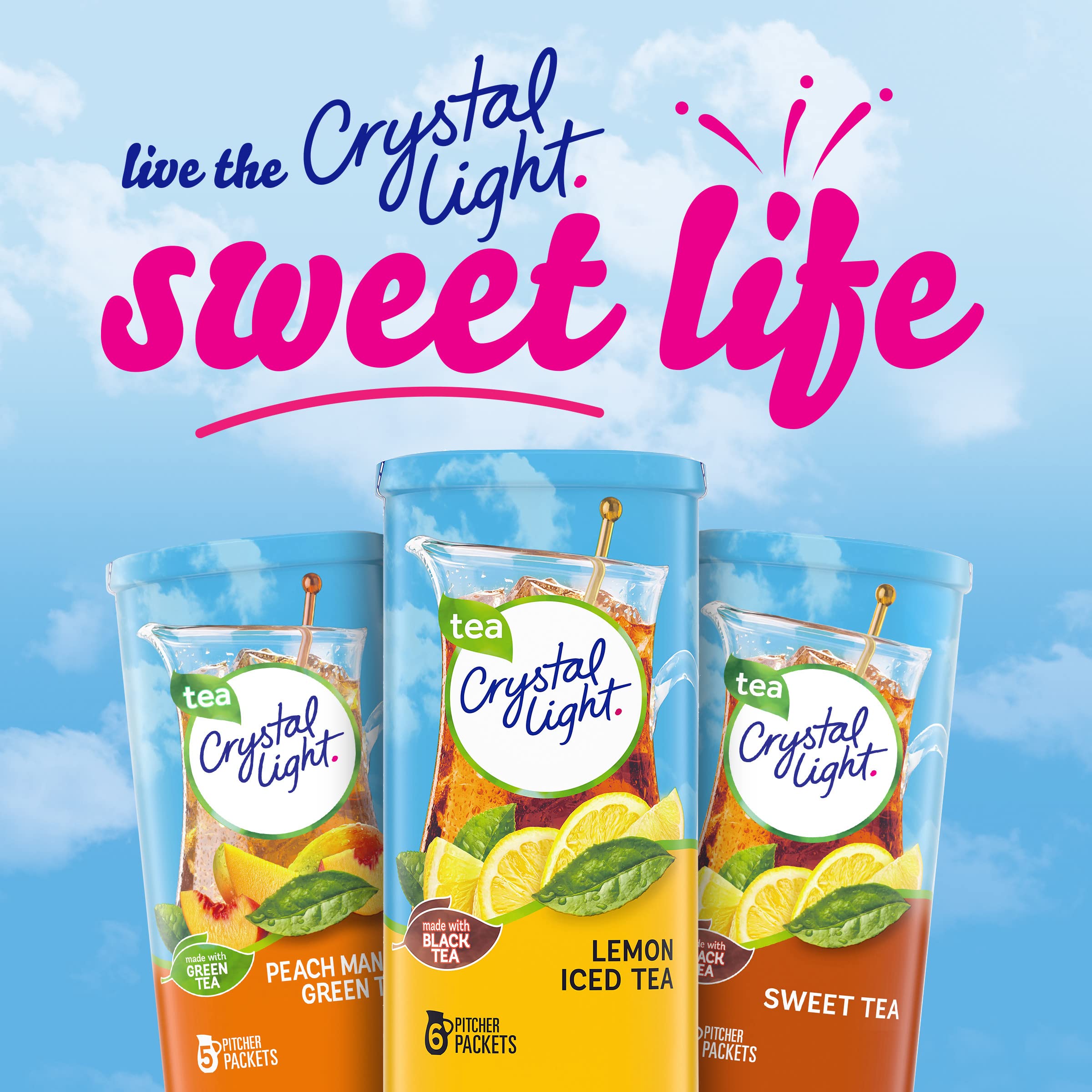 Crystal Light Lemon Iced Tea ready to serve at a gathering