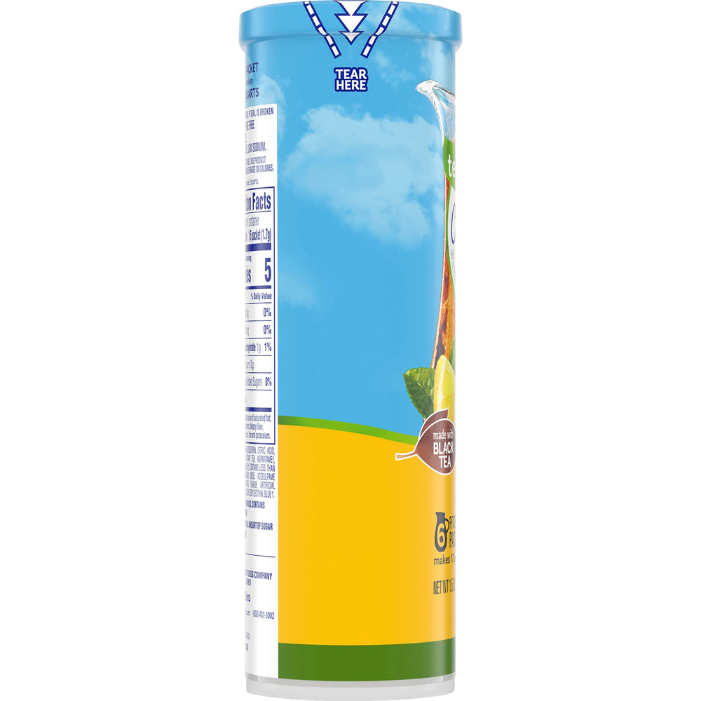 Crystal Light Lemon pouring into water demonstrates easy, fast flavor enhancement.