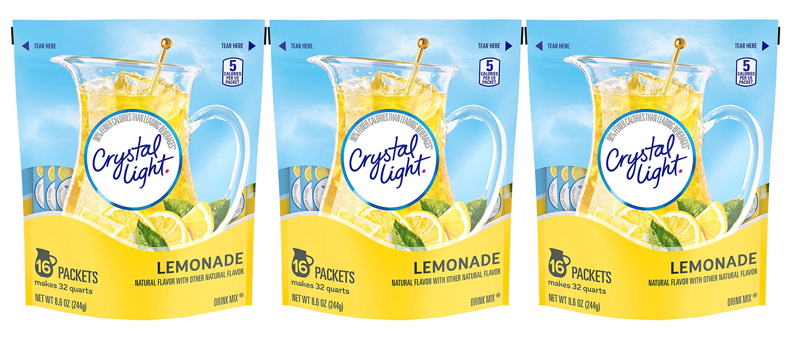 Crystal Light Lemonade Drink Mix bottle ready to mix for a quick refresh