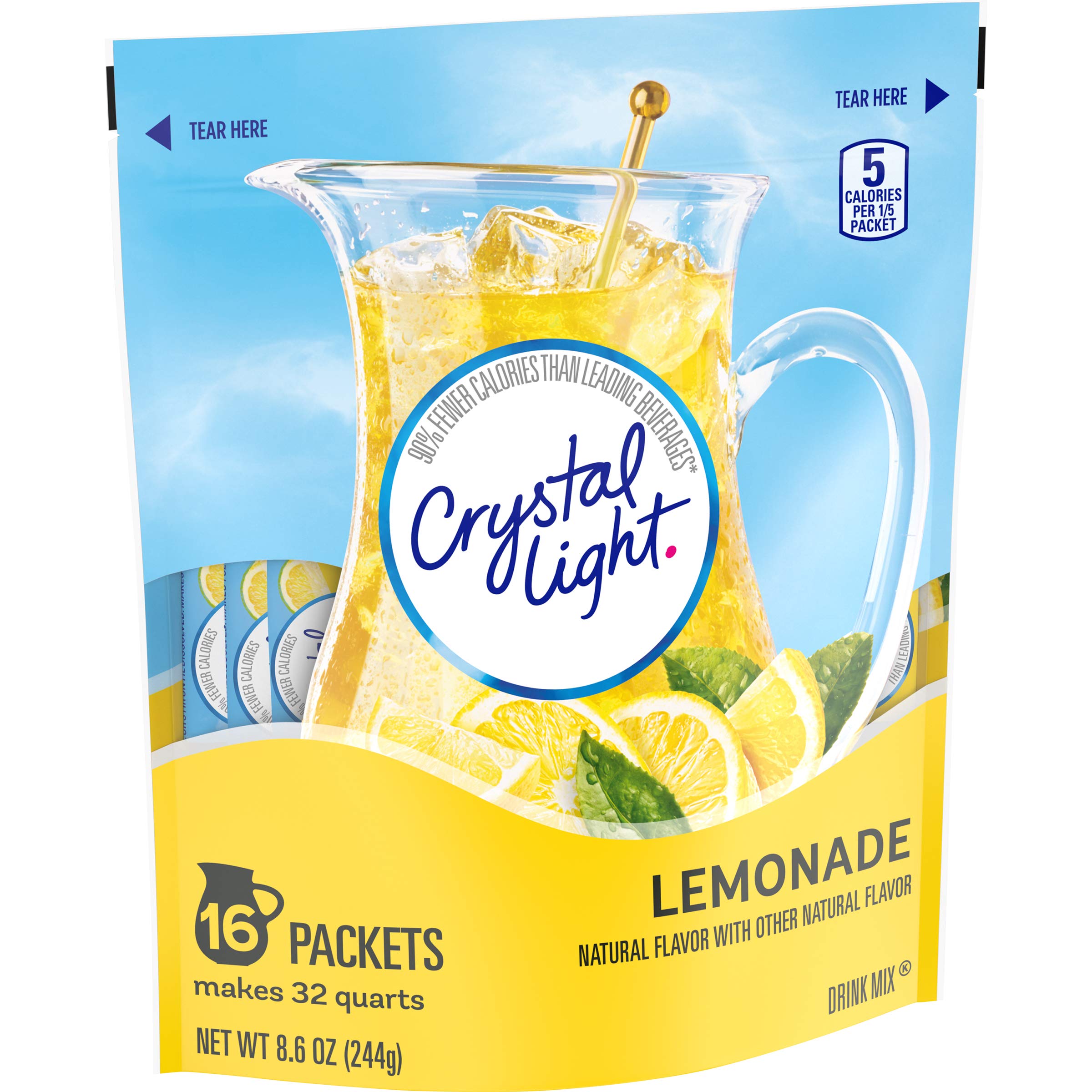 Measuring scoop helps precise Crystal Light mixing for consistent taste