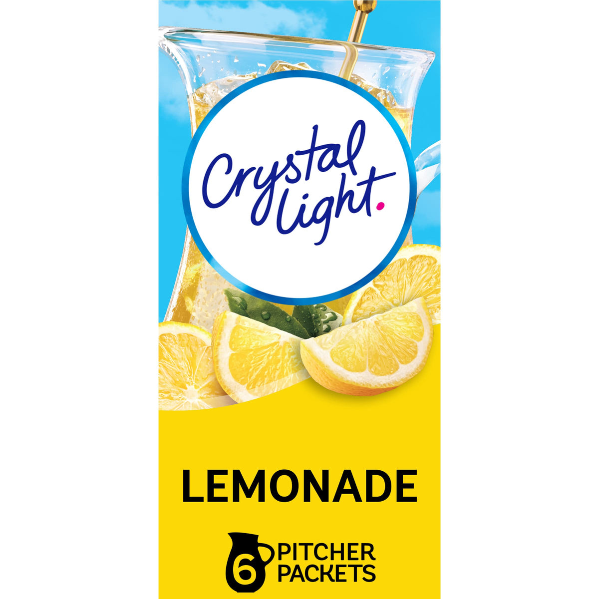 Crystal Light Lemonade pitcher packets for easy two-quart servings