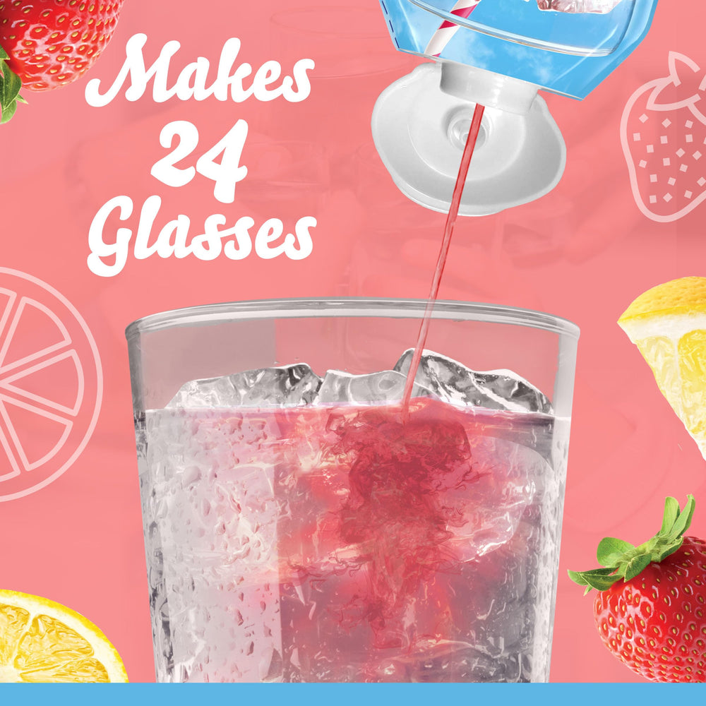 Crystal Light Liquid Strawberry Lemonade label showing natural flavor