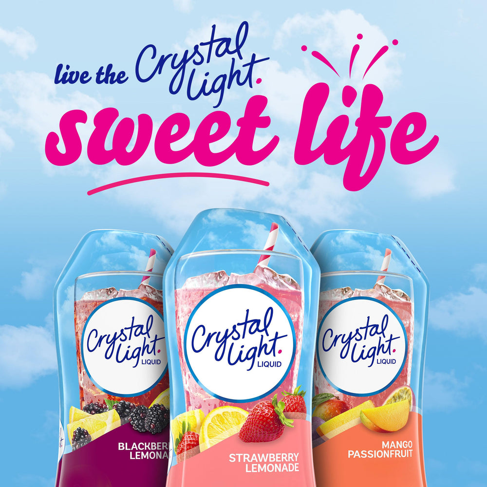 Crystal Light Liquid Strawberry Lemonade water mix for a refreshing break