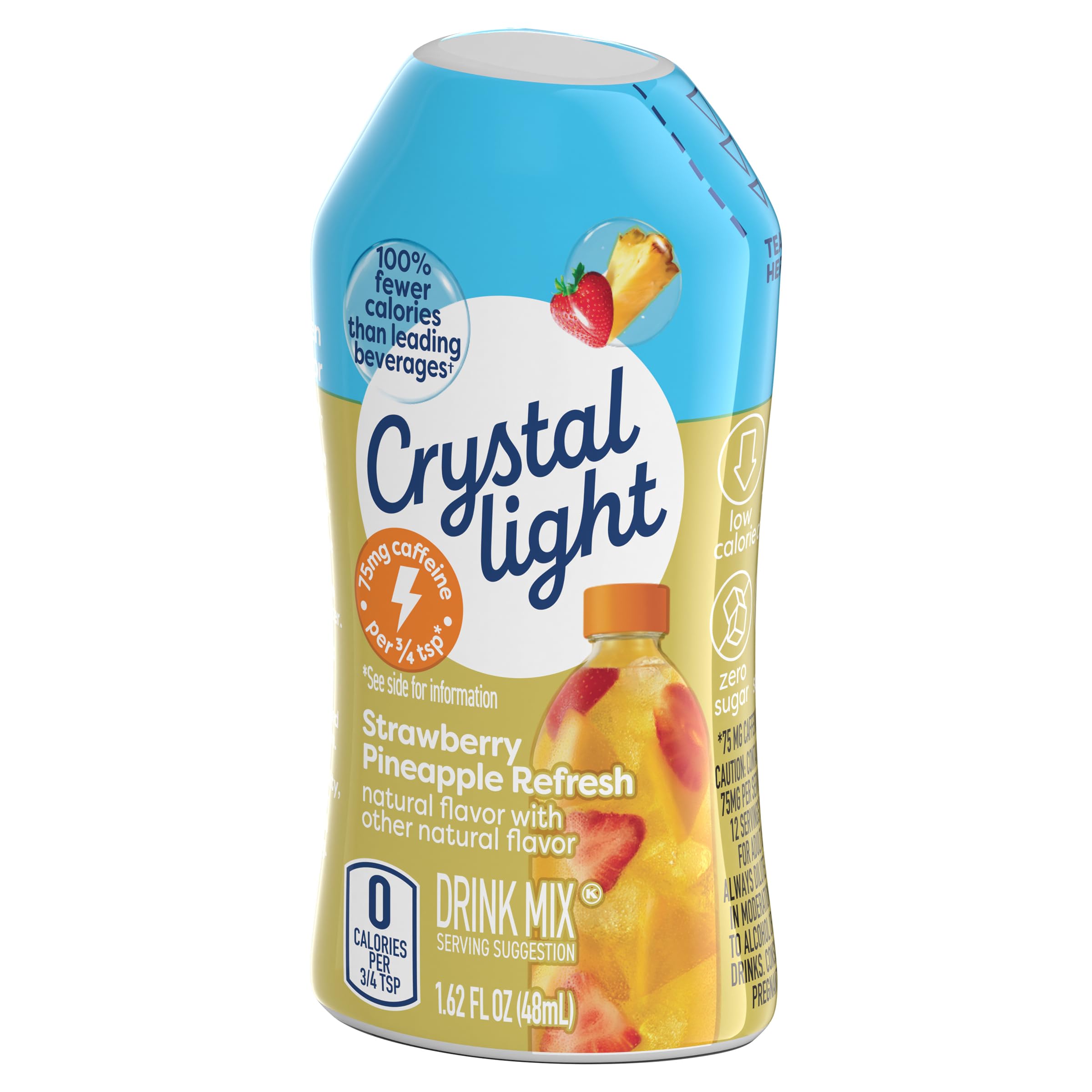 Crystal Light zero-calorie flavor with caffeine to boost your day.
