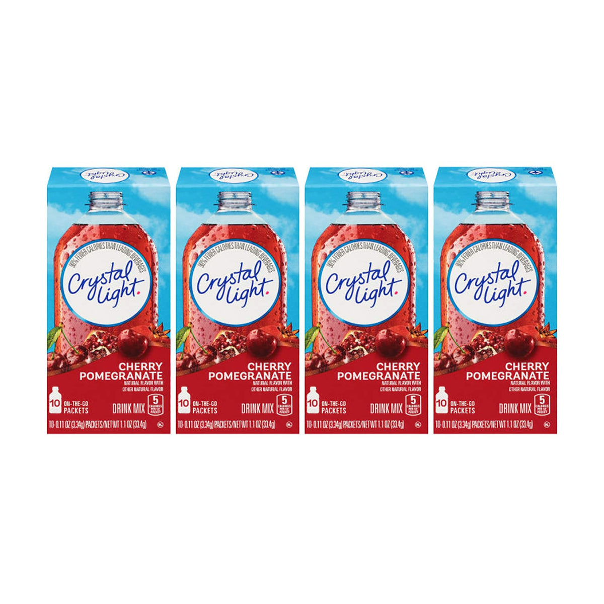Crystal Light Natural Cherry Pomegranate box for convenient on-the-go flavor.