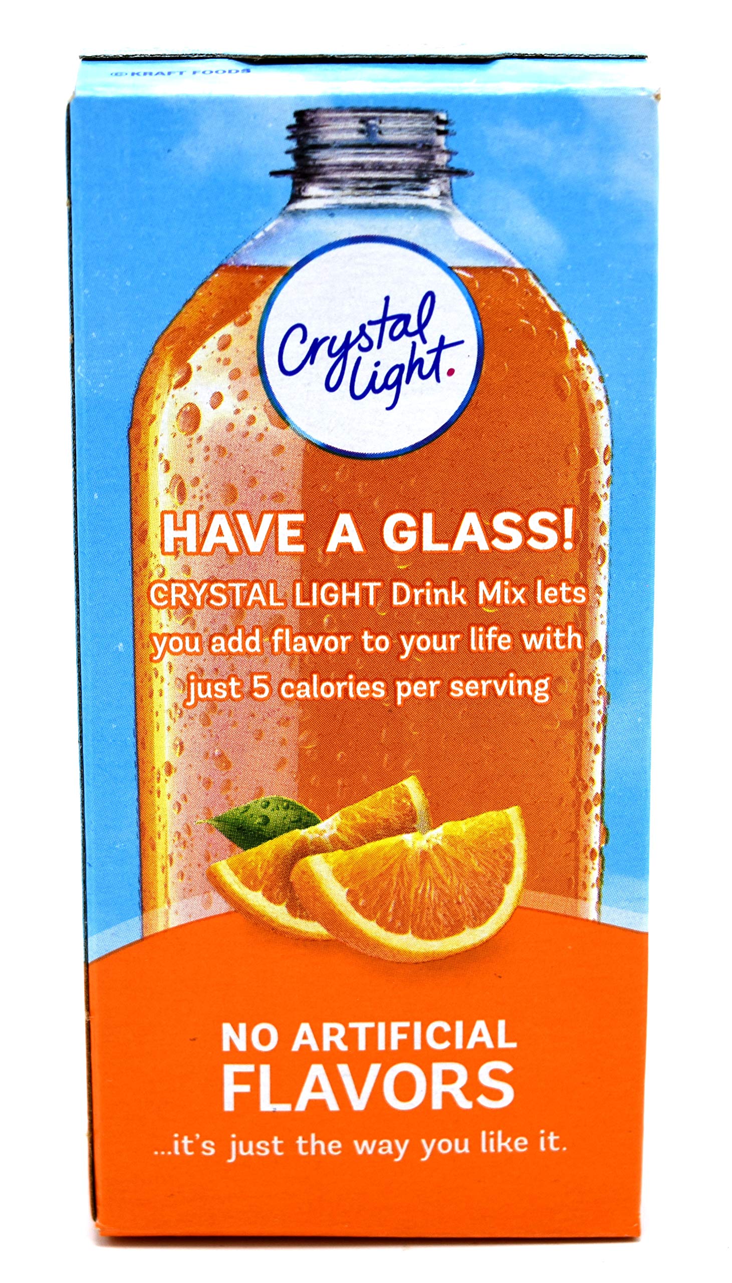 Natural orange flavor from Crystal Light for a crisp sip.