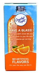 Natural orange flavor from Crystal Light for a crisp sip.