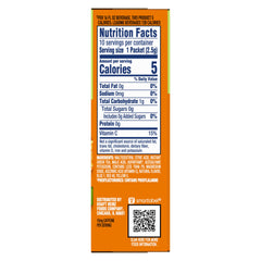 Crystal Light On The Go Peach Mango Green Tea packet being poured into water for quick refreshment.