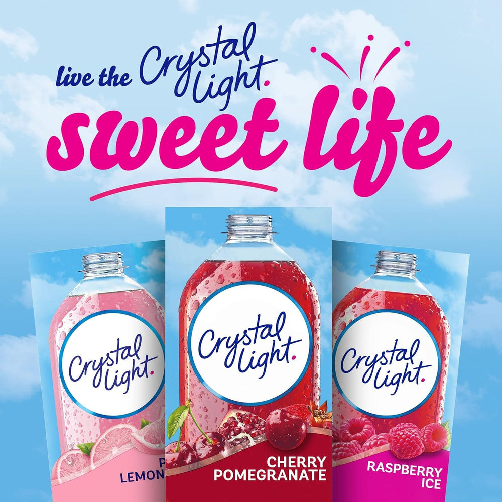 Crystal Light On The Go travel-friendly packets for zero-sugar refreshment.