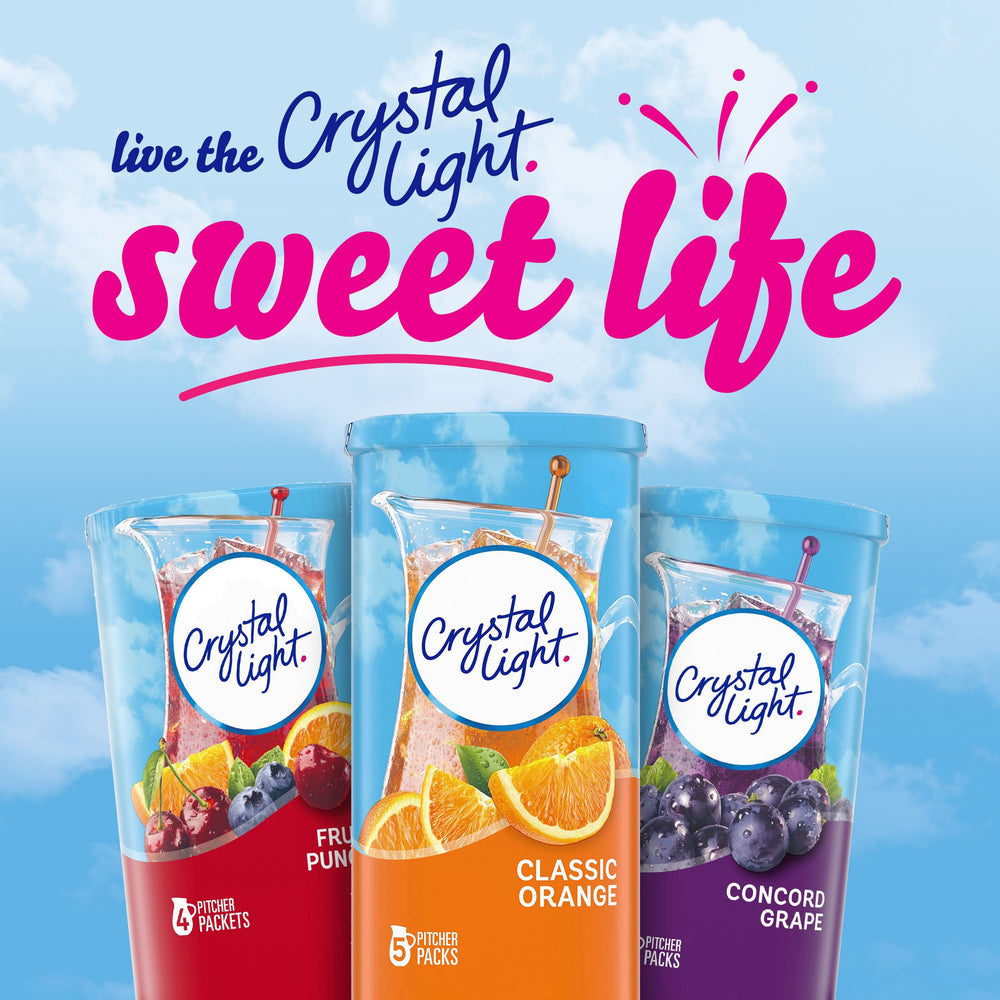 Resulting Crystal Light Orange beverage served in a refreshing glass.