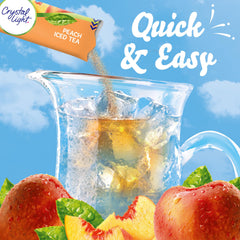 Crystal Light Peach Iced Tea box packaging with 72 pitcher packets