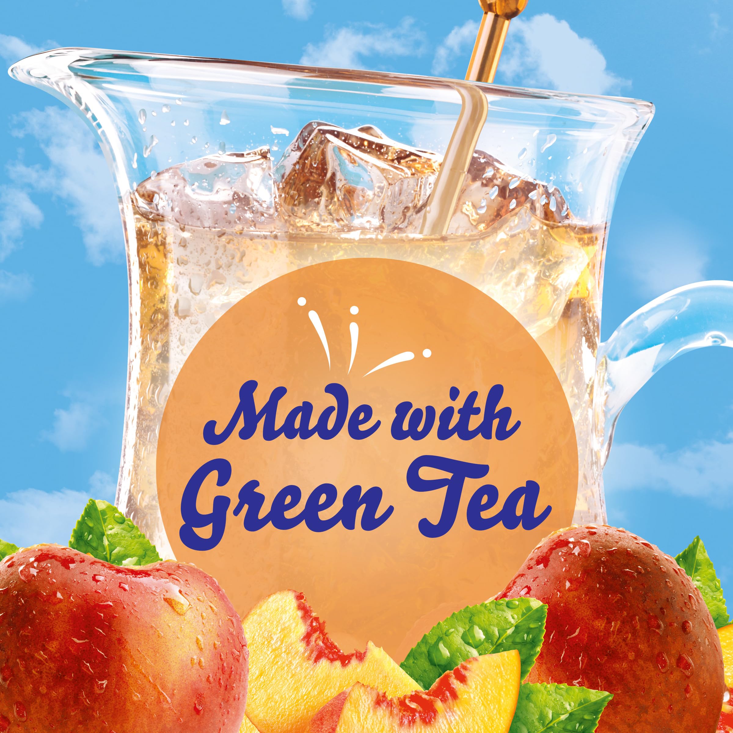 Crystal Light Peach Iced Tea ingredients highlight real black tea for bright taste