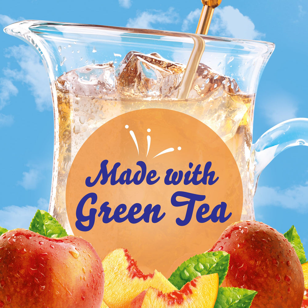 Crystal Light Peach Iced Tea ingredients highlight real black tea for bright taste