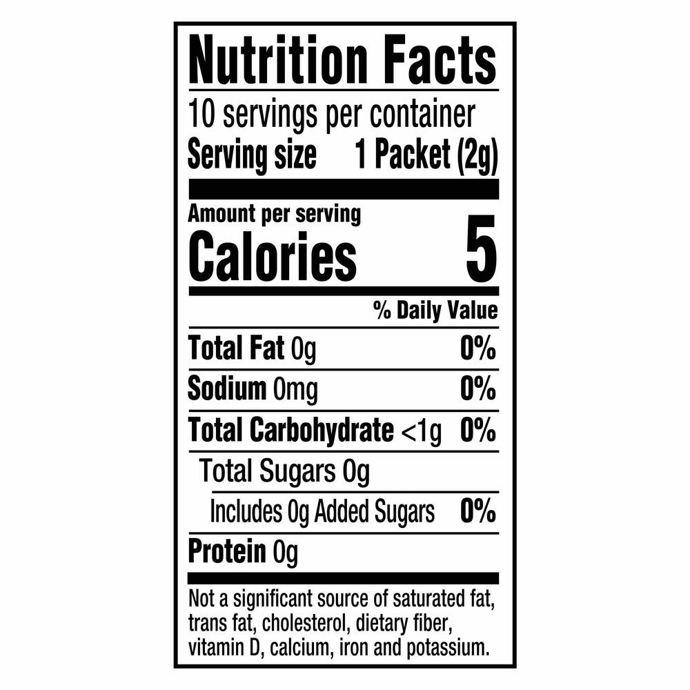 Crystal Light Peach Iced Tea powder packet closeup highlighting portable flavor.