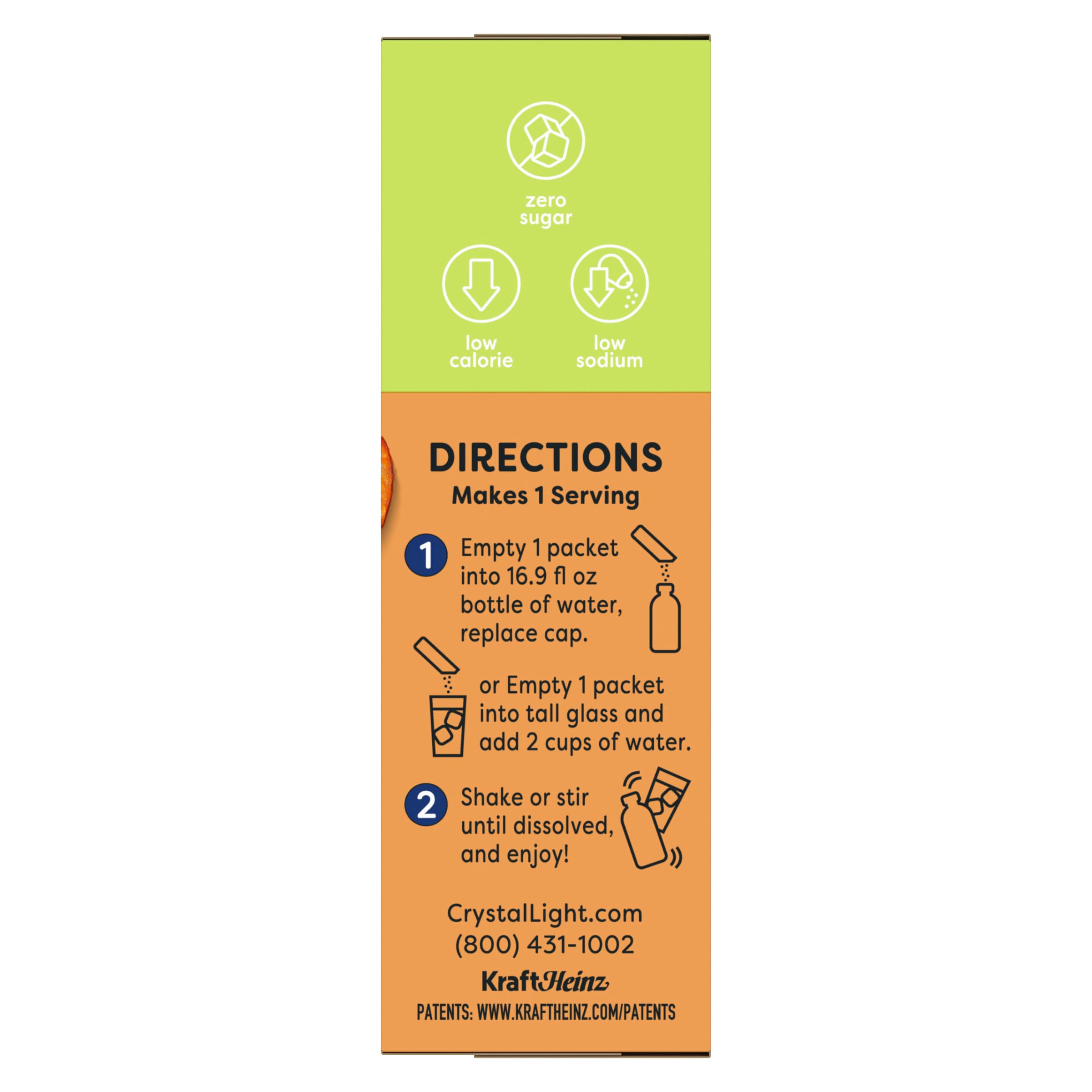 Crystal Light Peach Iced Tea take-anywhere packet for daily hydration.