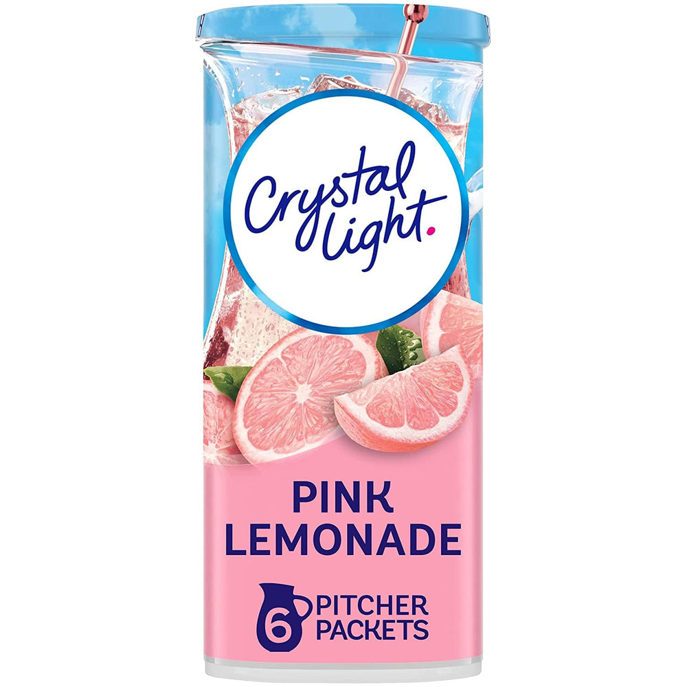 Crystal Light Pink Lemonade canister pack for convenient, low-calorie hydration