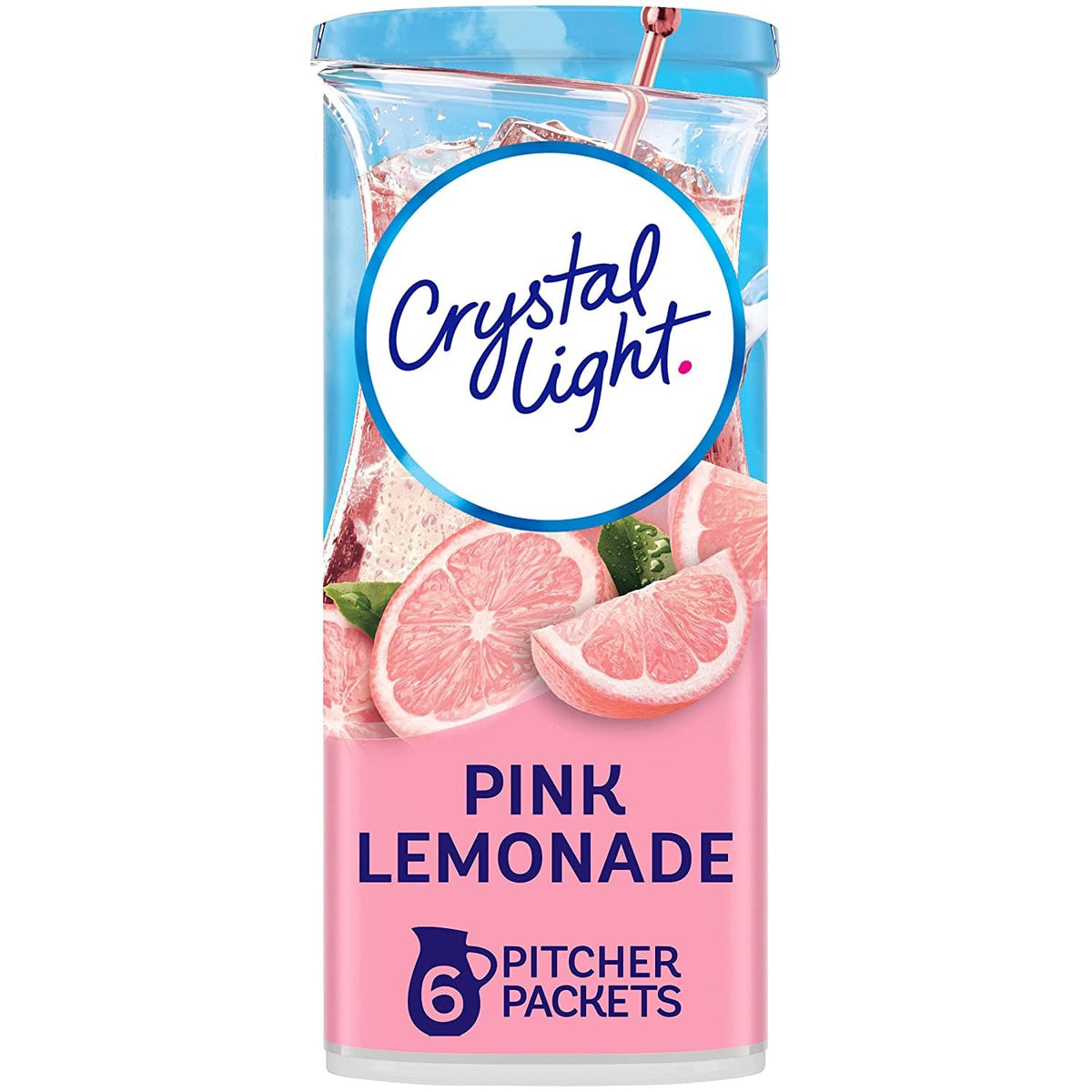 Crystal Light Pink Lemonade canister pack for convenient, low-calorie hydration