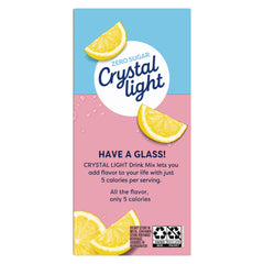 Crystal Light Pink Lemonade being poured into a pitcher for easy mixing.
