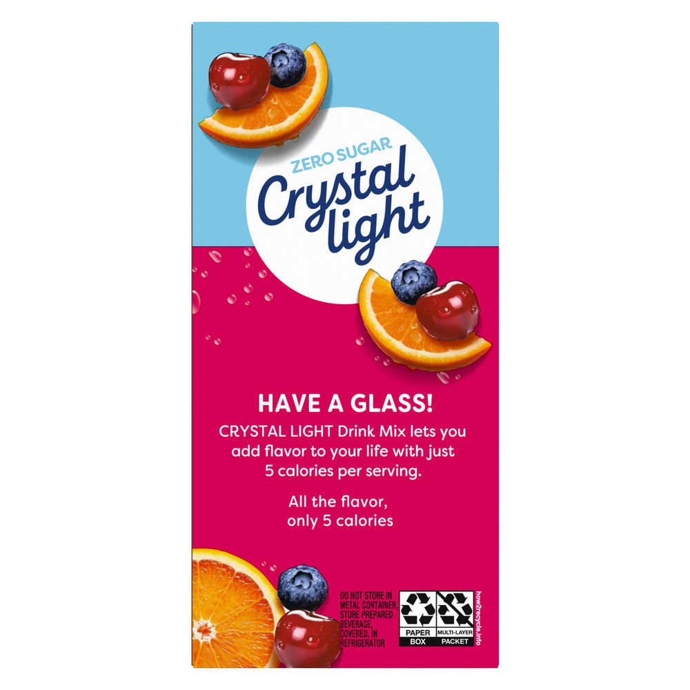 Crystal Light poured into a glass for a refreshing, low-calorie drink.