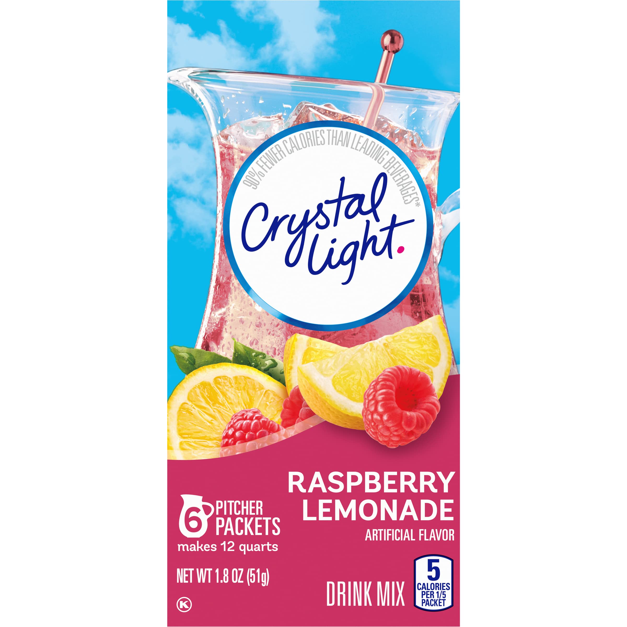 Crystal Light being poured into glass, refreshing low-calorie beverage