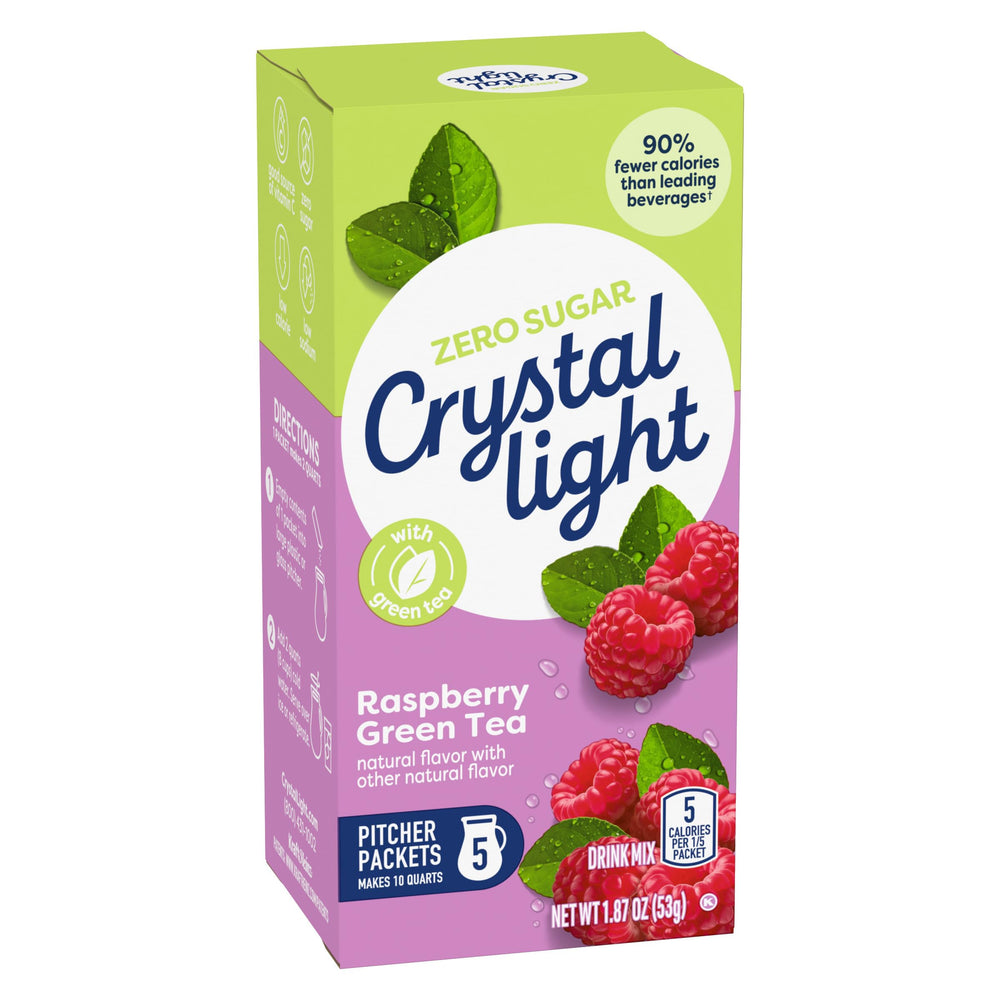 Crystal Light powder dissolving in water for fast mix.
