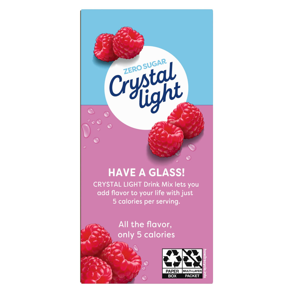 Crystal Light Raspberry Ice being stirred to blend evenly in water