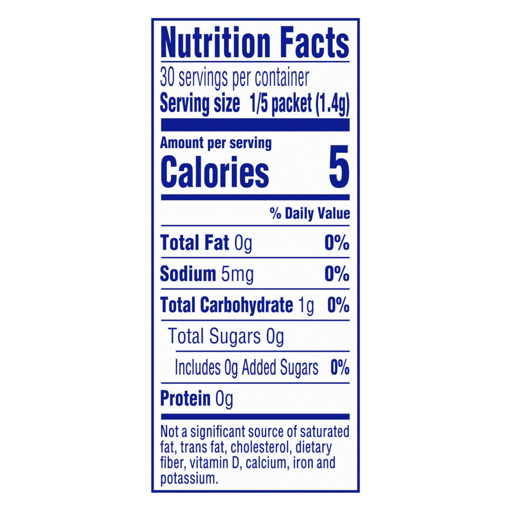 Crystal Light Raspberry Ice powder packets dissolve easily for zero-sugar, low-calorie refreshment