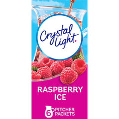 Crystal Light Raspberry Ice packets ready to mix for a 2-quart pitcher