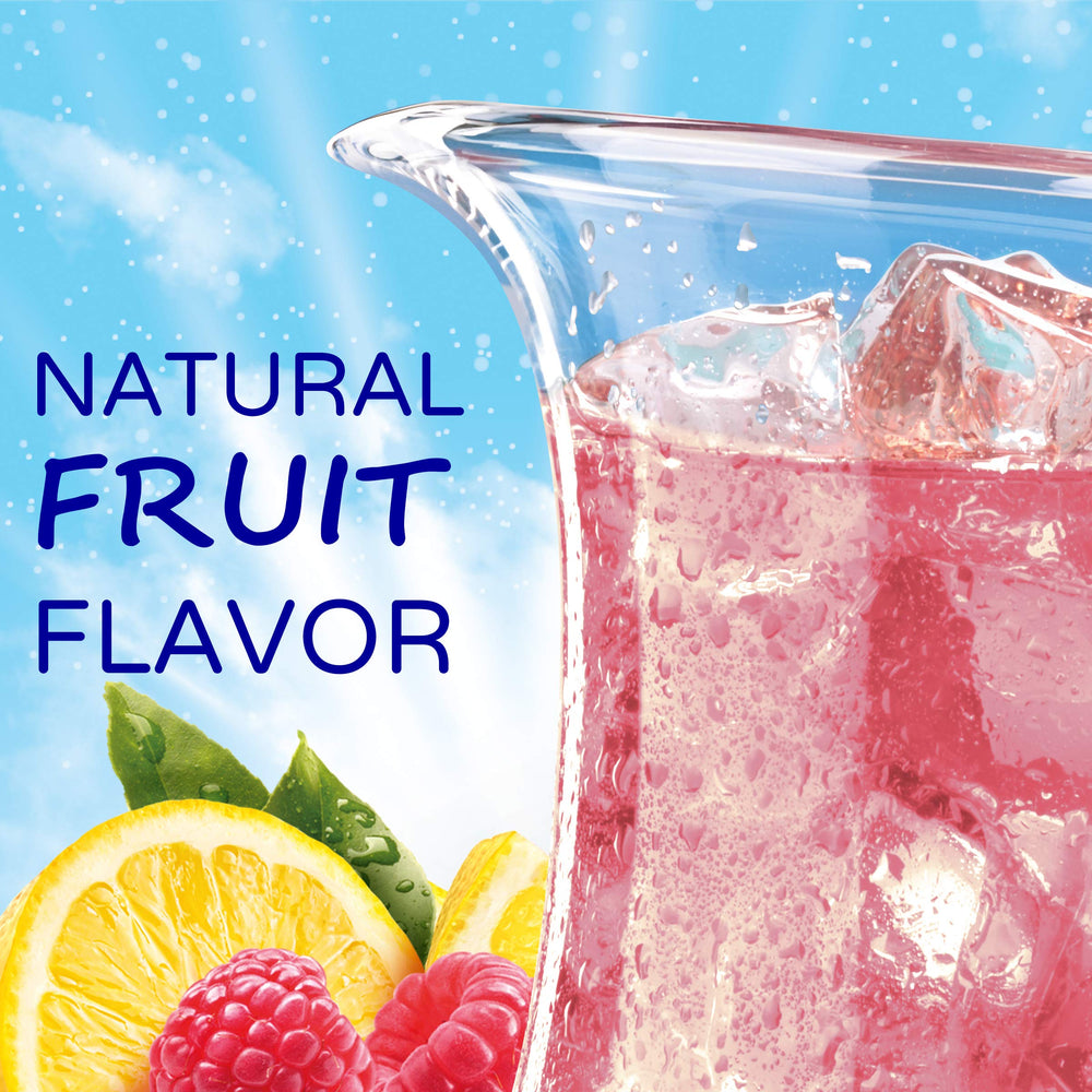 Crystal Light Raspberry Lemonade powder packet, single-serve option for zero-sugar flavor