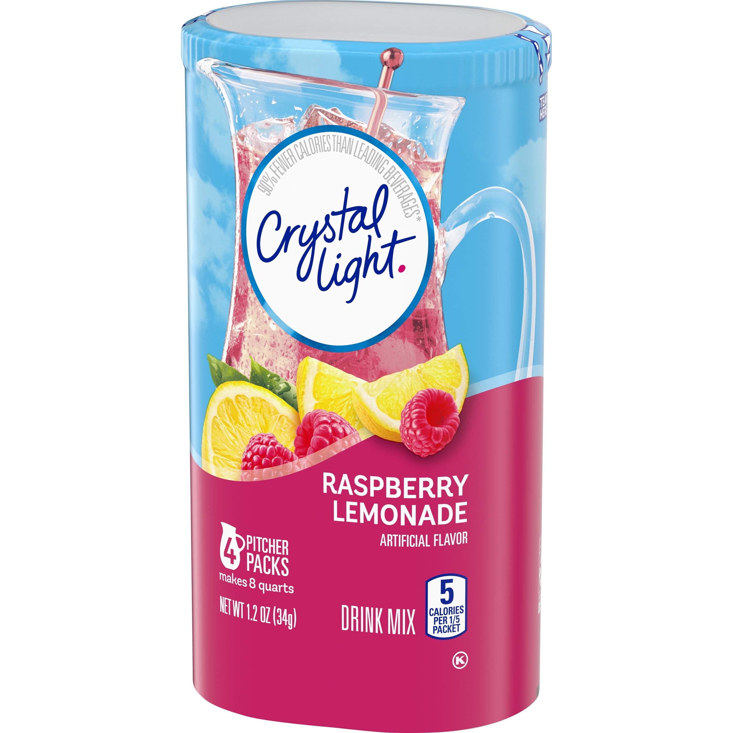 Refreshing, low-calorie option from Crystal Light Raspberry Lemonade.