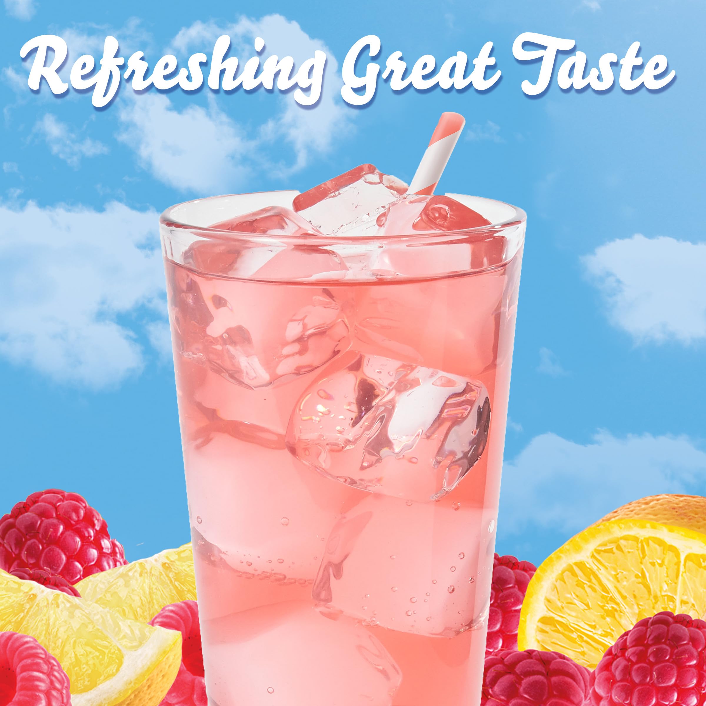 Crystal Light Raspberry Lemonade pairs well with salads and light meals.