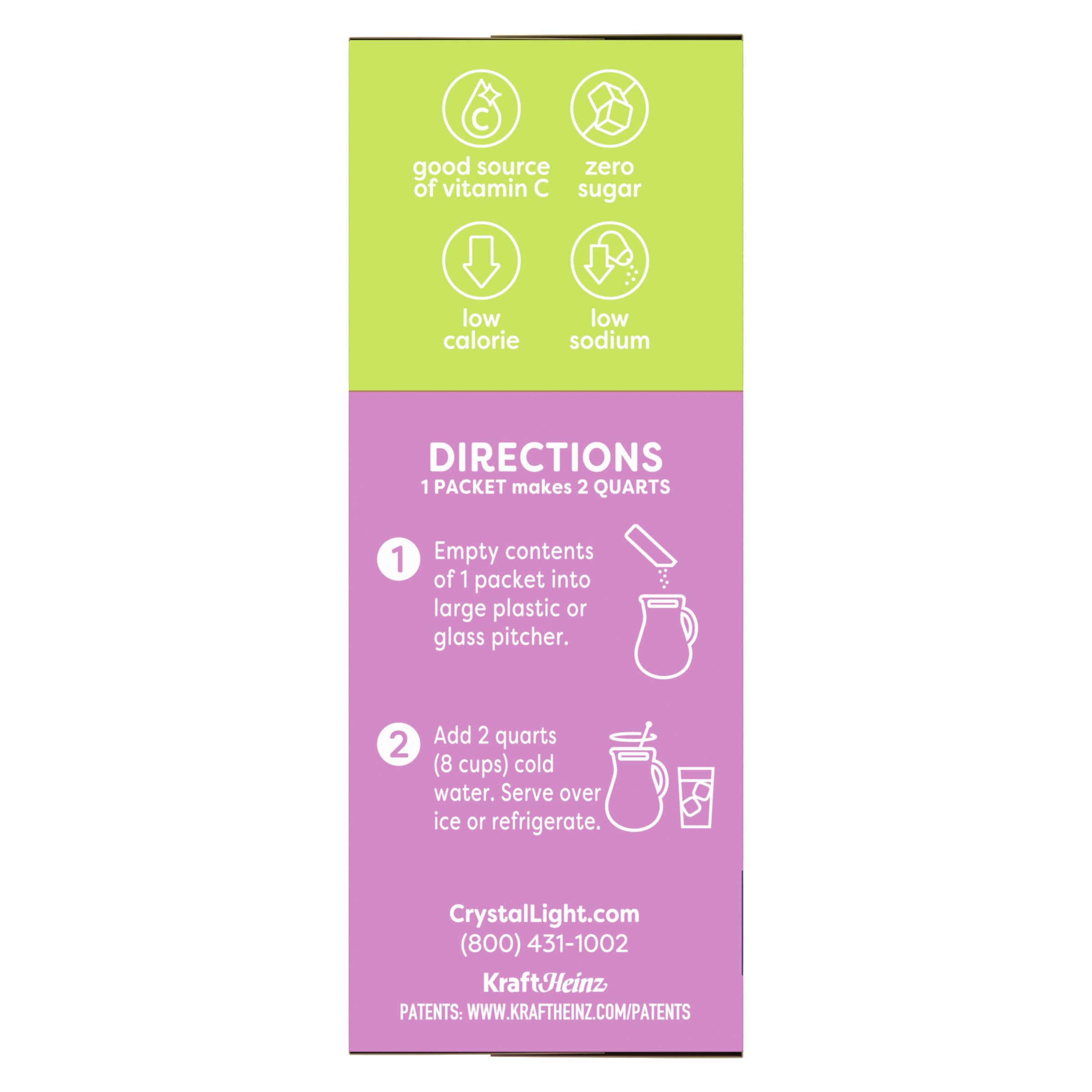 Crystal Light Raspberry Green Tea serving suggestion, fridge-ready.