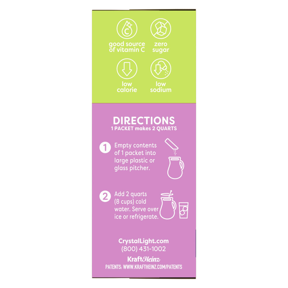 Crystal Light Raspberry Green Tea serving suggestion, fridge-ready.