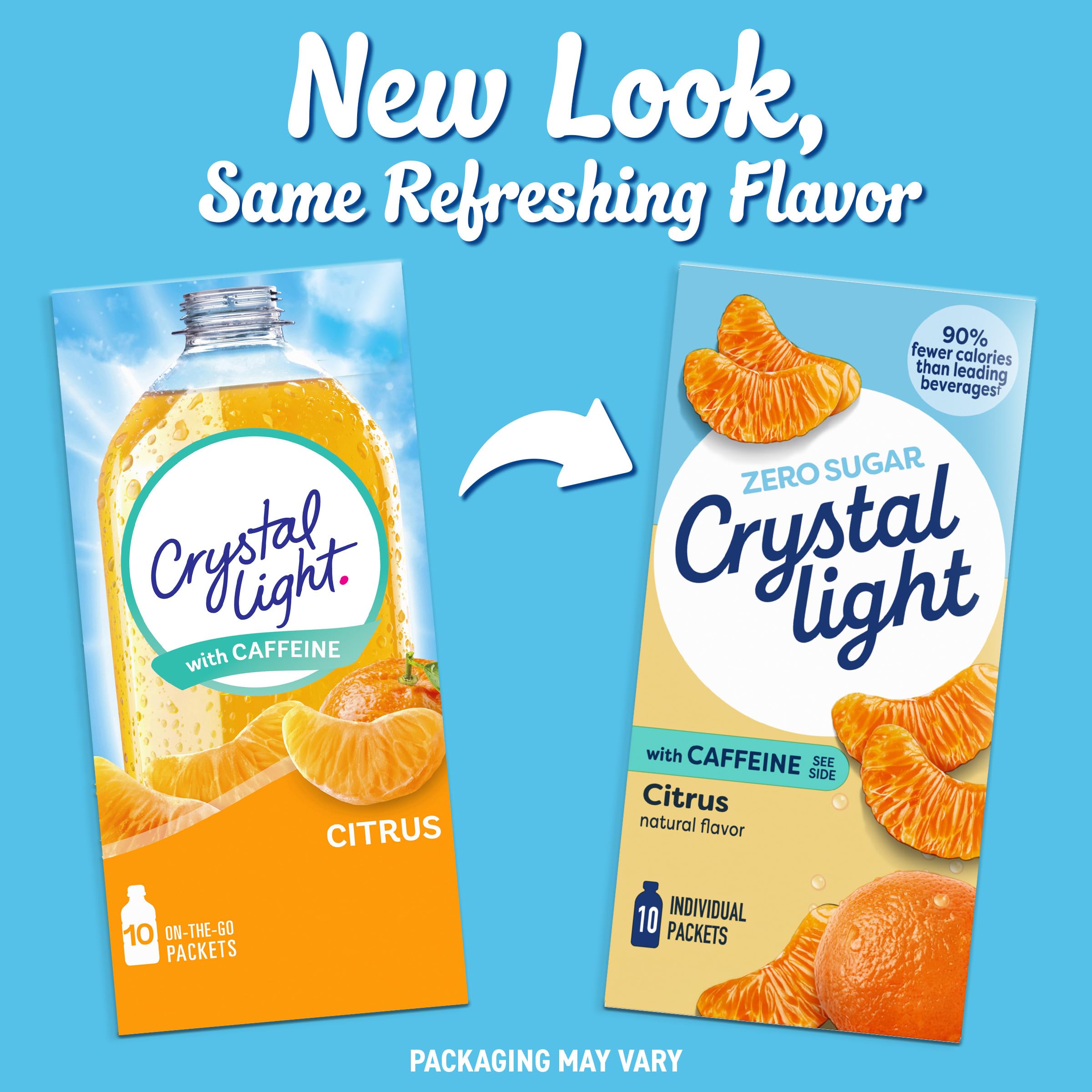 Crystal Light single-serving packets in a box for mess-free mixing
