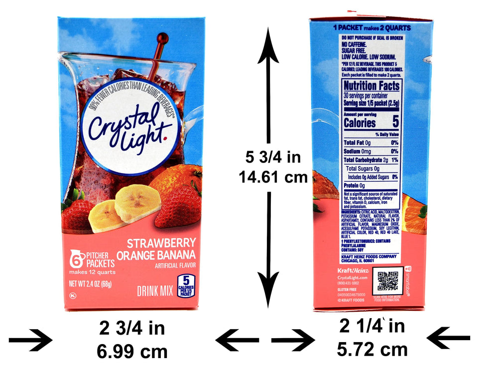 Crystal Light packaging highlights gluten-free and kosher notes