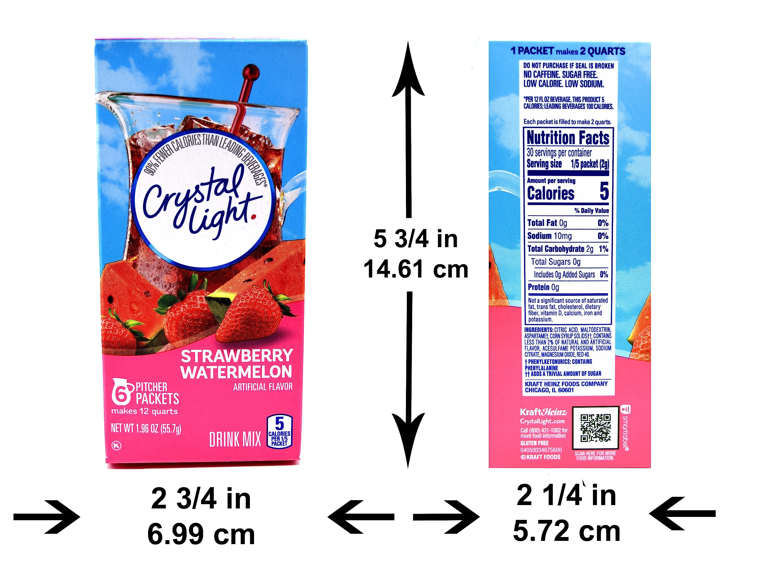 Crystal Light Strawberry Watermelon canister setup highlights a low-calorie option.