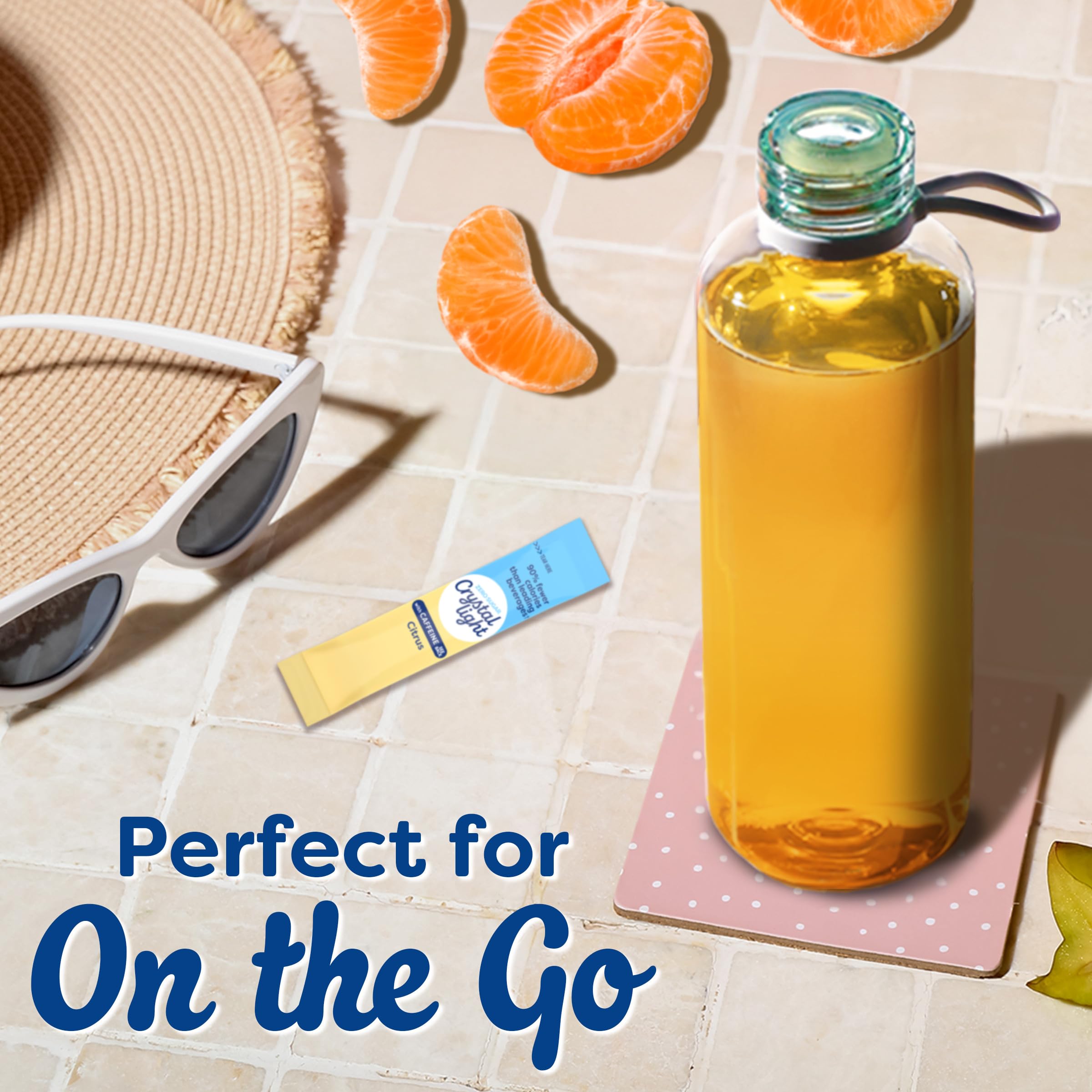 Crystal Light sugar-free refreshment with citrus flavor anywhere