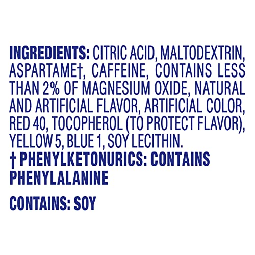 Crystal Light Wild Strawberry with 30 mg caffeine provides a quick energy lift.