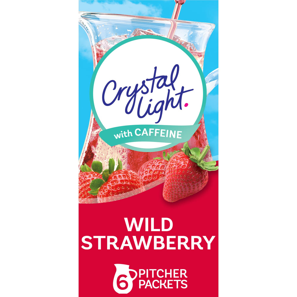 Crystal Light Wild Strawberry pitcher packets offer zero sugar and easy on-the-go hydration.