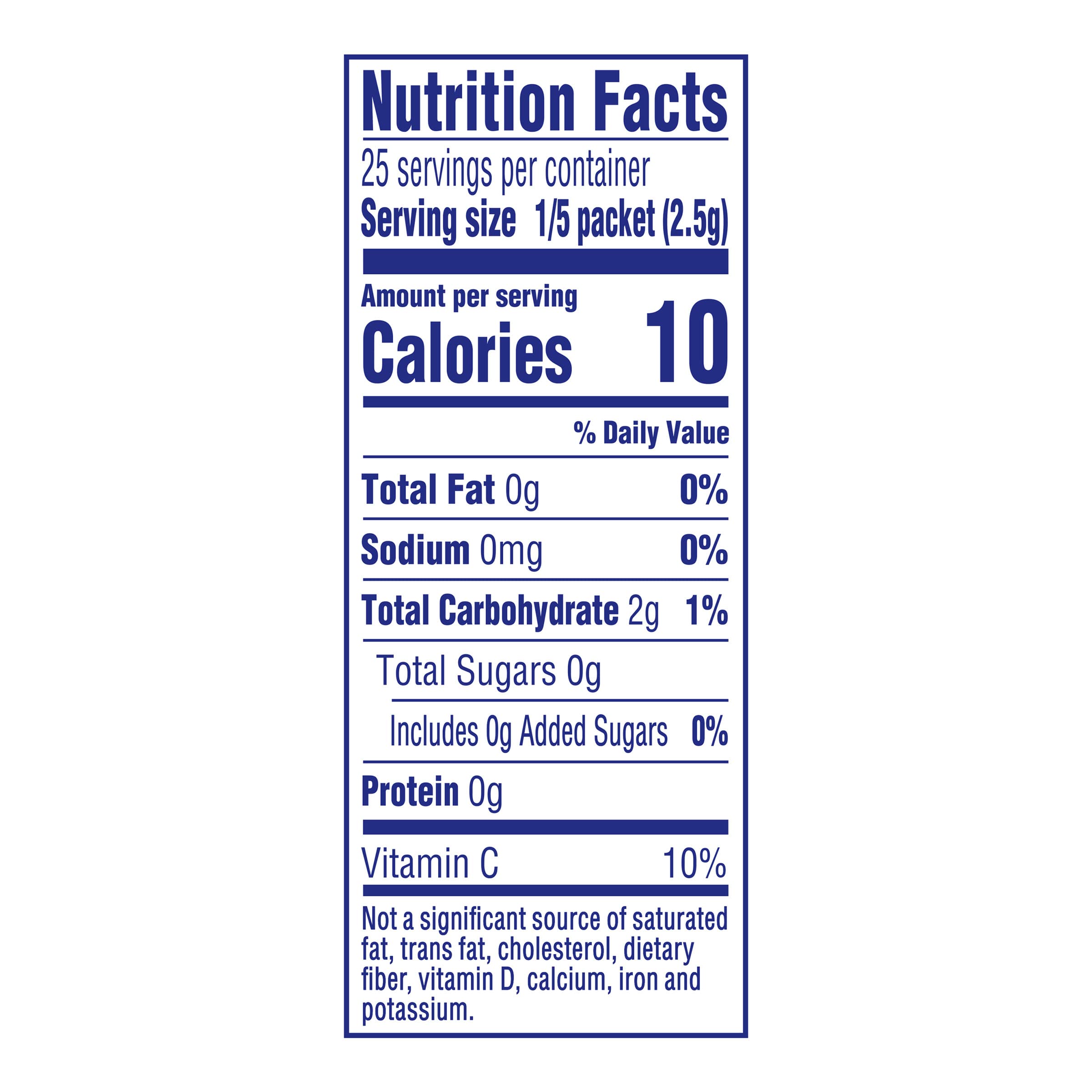 Crystal Light zero-sugar, 10-calorie option for lighter beverages
