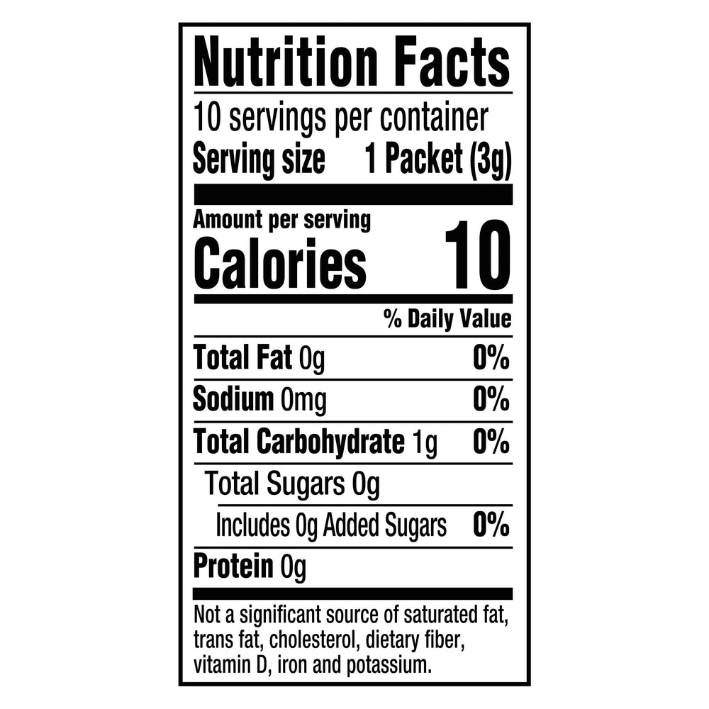 Crystal Light zero-sugar drink mix delivering citrus flavor
