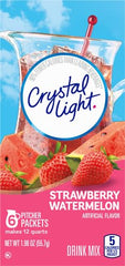 Crystal Light zero sugar label close-up on packaging.