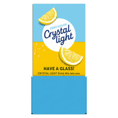 Zero sugar Crystal Light lemonade packet for flavorful hydration.