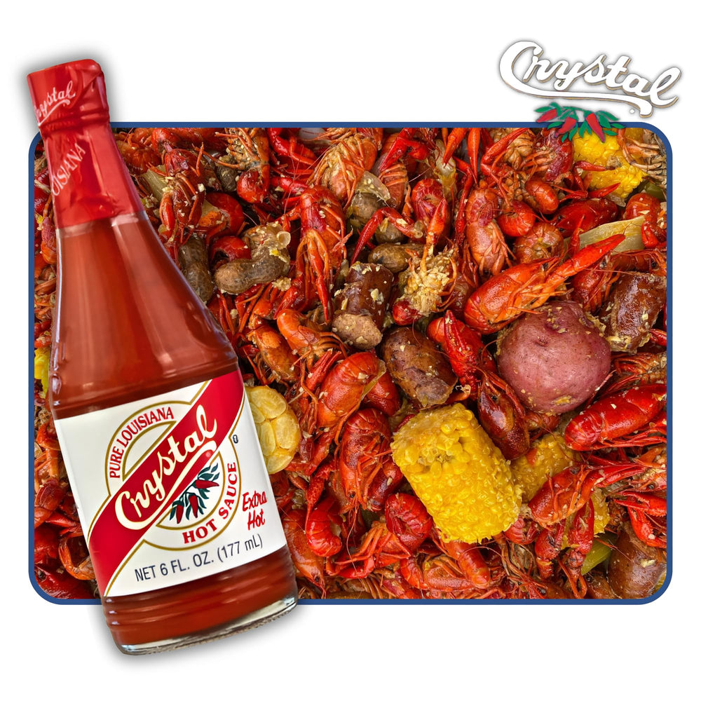 Crystal Louisiana Pure Hot Sauce Extra Hot adds heat to eggs and breakfasts