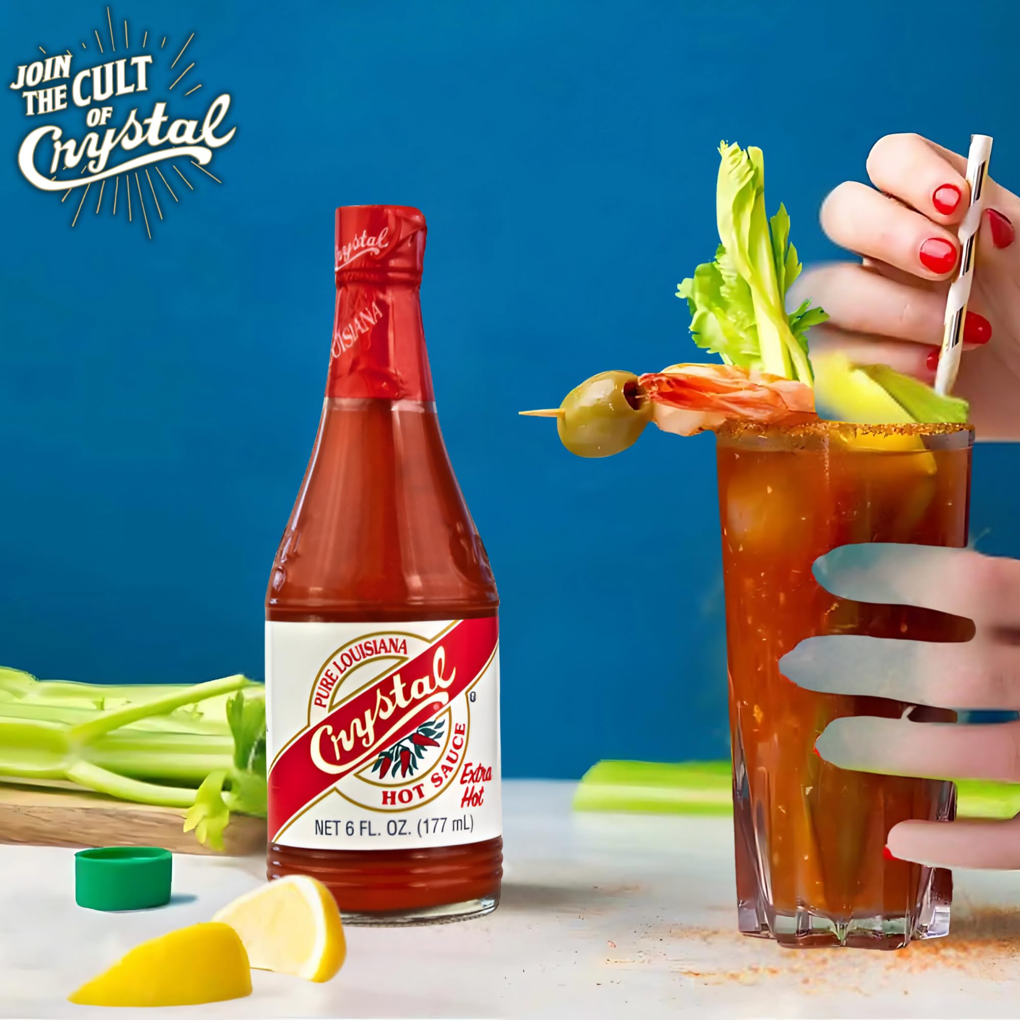 Crystal Louisiana Pure Hot Sauce Extra Hot on tacos delivers Cajun spice