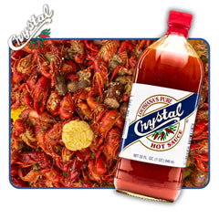 Crystal Louisiana's Pure Hot Sauce ingredients view highlights whole peppers for rich, natural flavor.